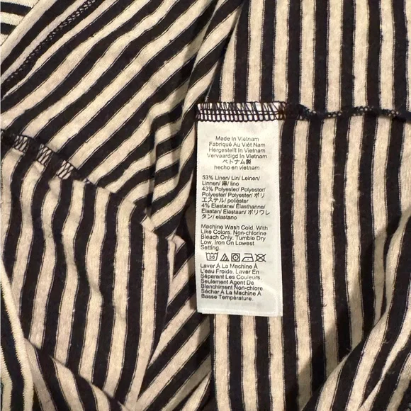 J.Crew Stretch linen-blend crewneck T-shirt in stripe - Picture 4 of 5